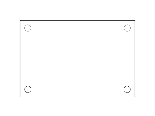 Acrylplaat met gaatjes 10x15 cm 3mm wit