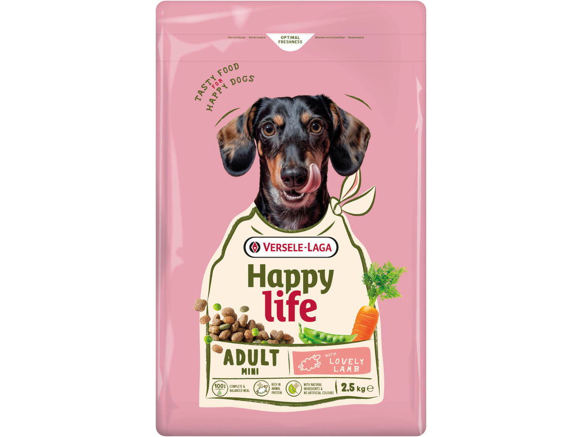Happy Life Adult mini hondenvoer lam 2,5kg