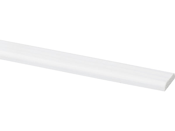 Afdeklijst 19x4 mm 270cm wit grenen