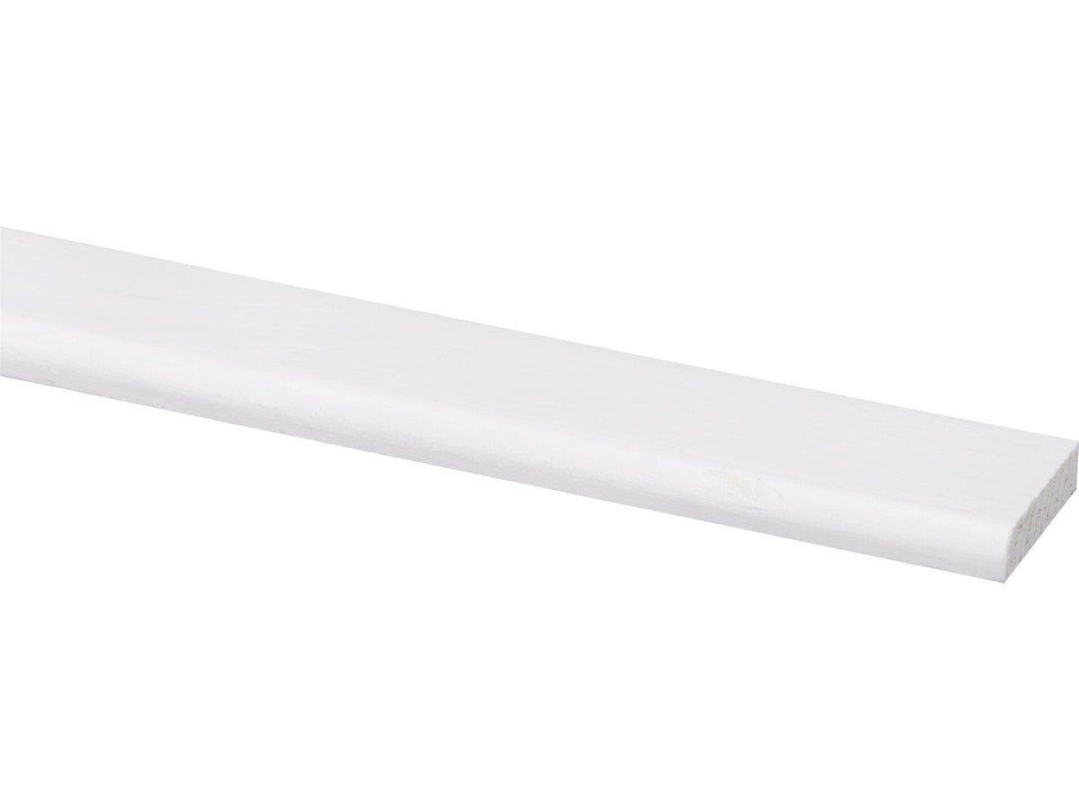 Afdeklijst 22x5 mm 270cm grenen gegrond wit