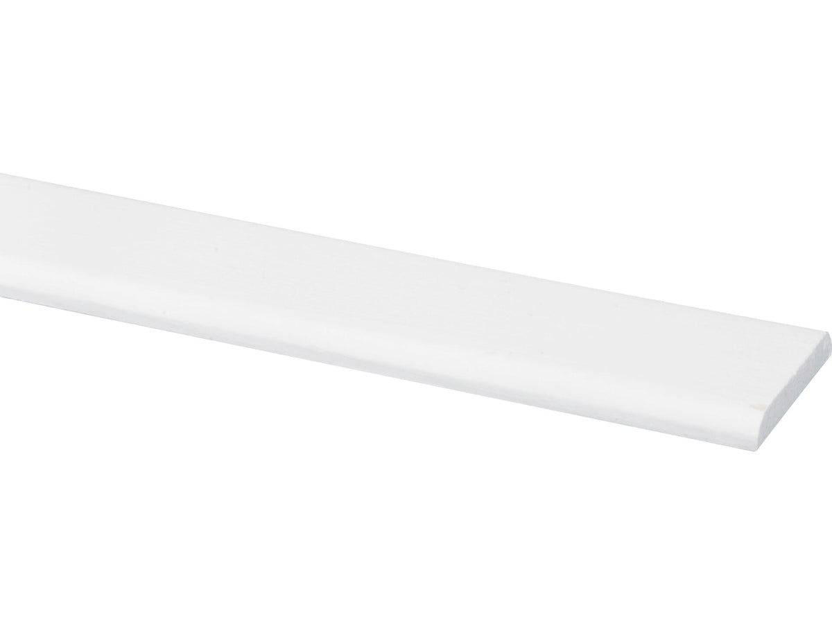 Afdeklijst 30x4 mm 270cm wit grenen