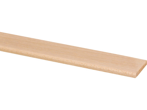 Afdeklijst 34x5 mm 240cm hardhout wit