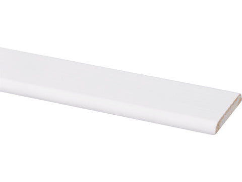 Afdeklijst 37x5 mm 270cm grenen gegrond wit