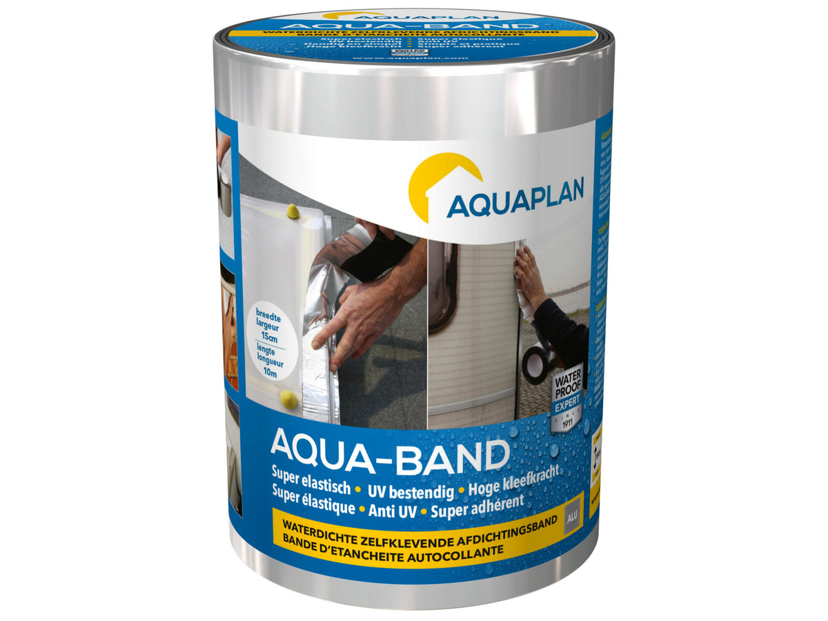 Aquaplan Afdichtingsband zelfklevend aluminium 100x15 cm