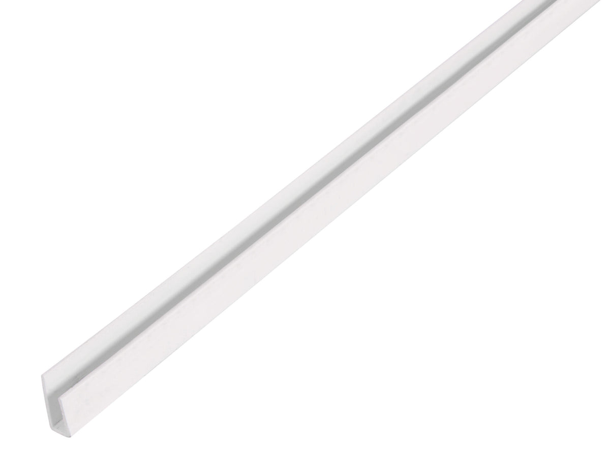 Afsluitprofiel 15x6x10 mm 100cm PVC wit