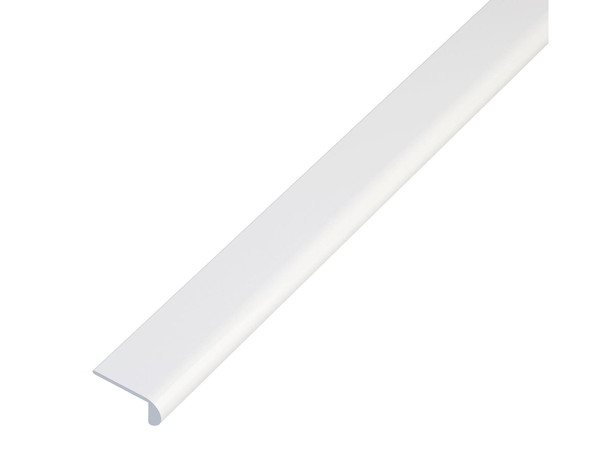 Afsluitprofiel rond 20x5x1,5 mm 100cm PVC wit