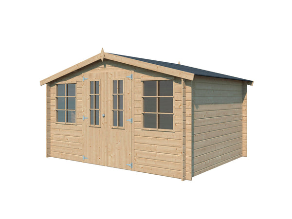 Gardenas Alberta houten tuinhuis 385x295x213 cm blokhut
