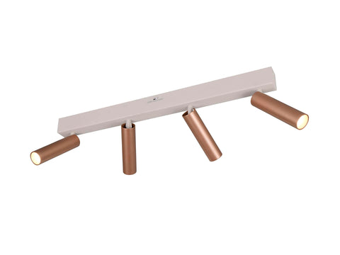 Trio Ambala LED balkspot 4x6 W bruin