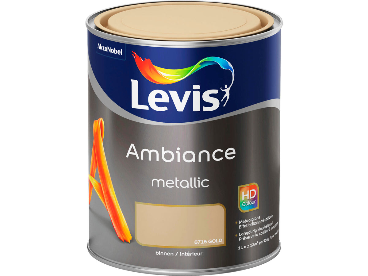 Levis Ambiance Metallic muurverf 1l goud