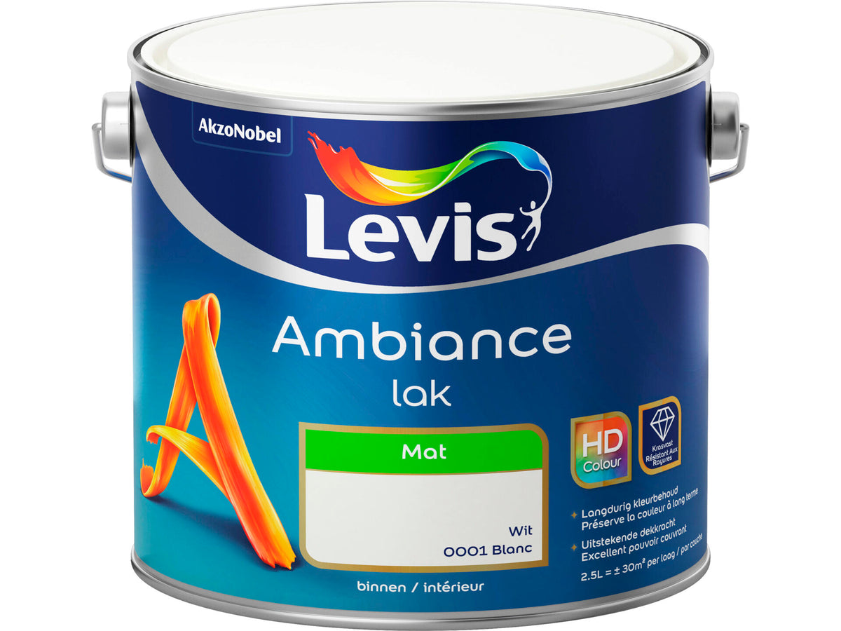 Levis Ambiance lak mat 2,5l wit
