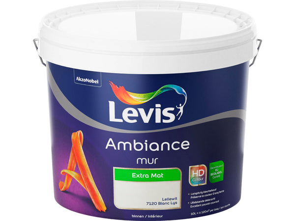 Levis Ambiance peinture murale extra mat 10l blanc lys