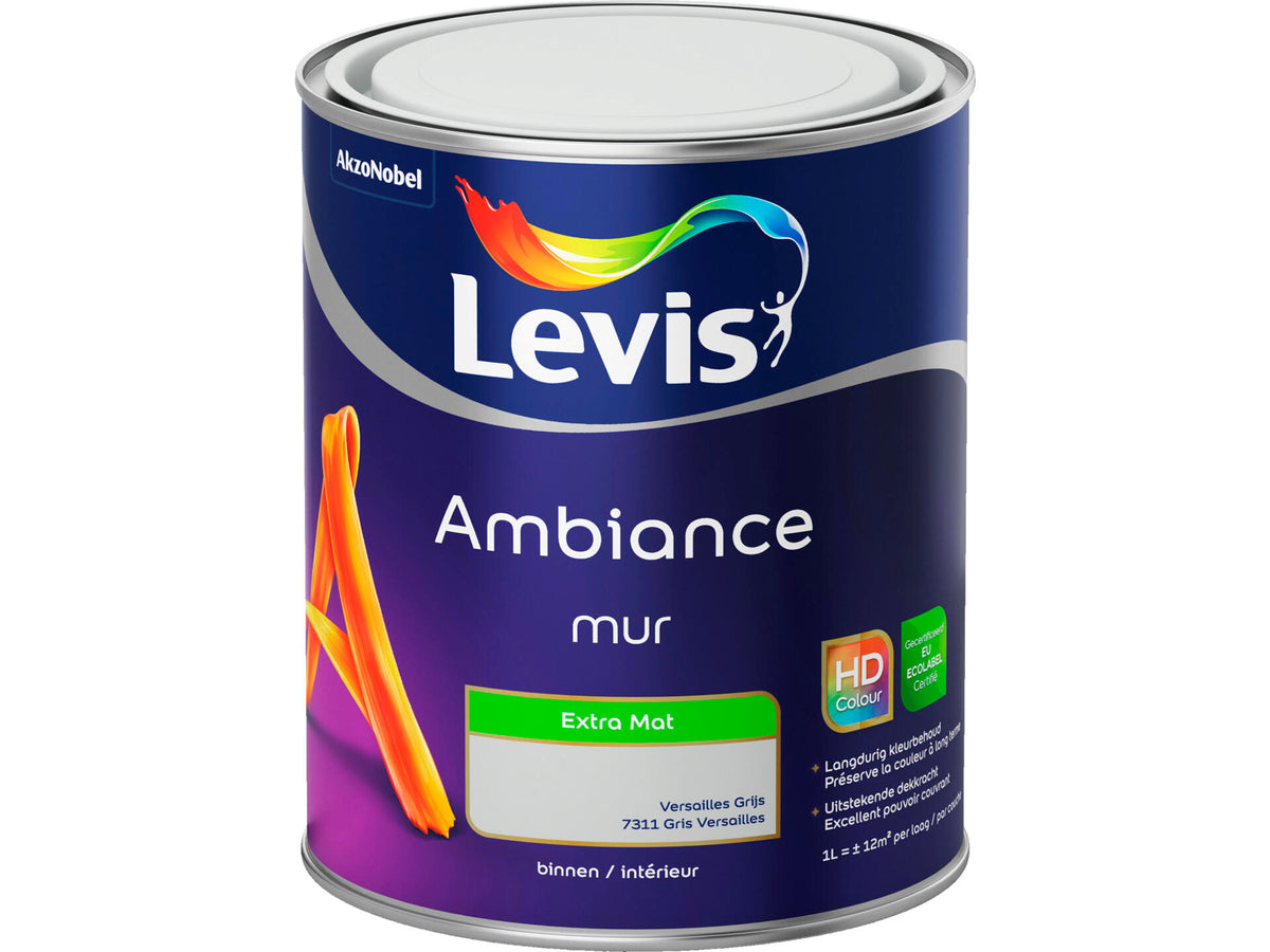 Levis Ambiance muurverf extra mat 1l Versailles grijs