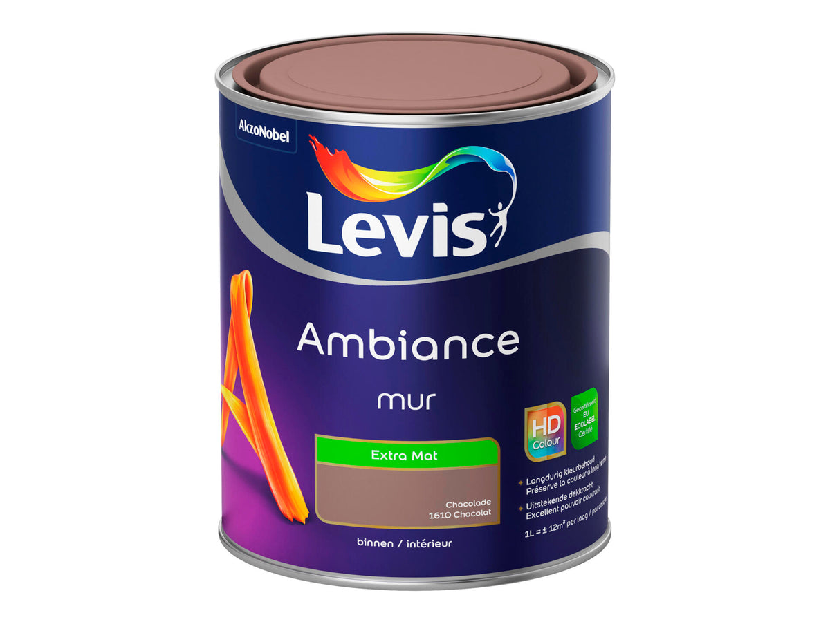 Levis Ambiance muurverf extra mat 1l chocolade