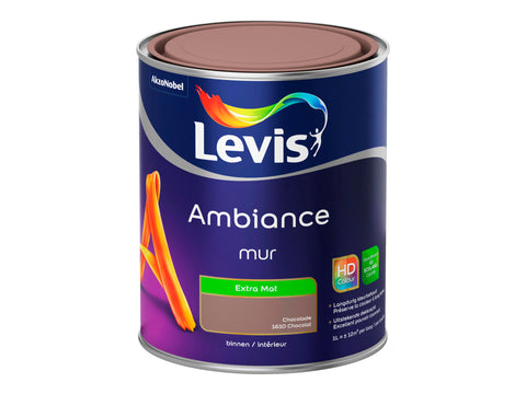 Levis Ambiance muurverf extra mat 1l chocolade