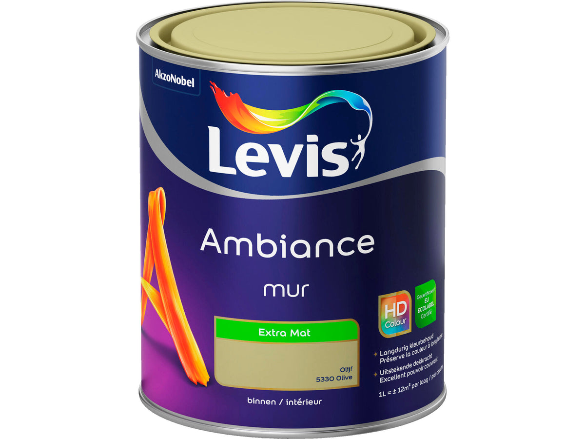 Levis Ambiance muurverf extra mat 1l olijf