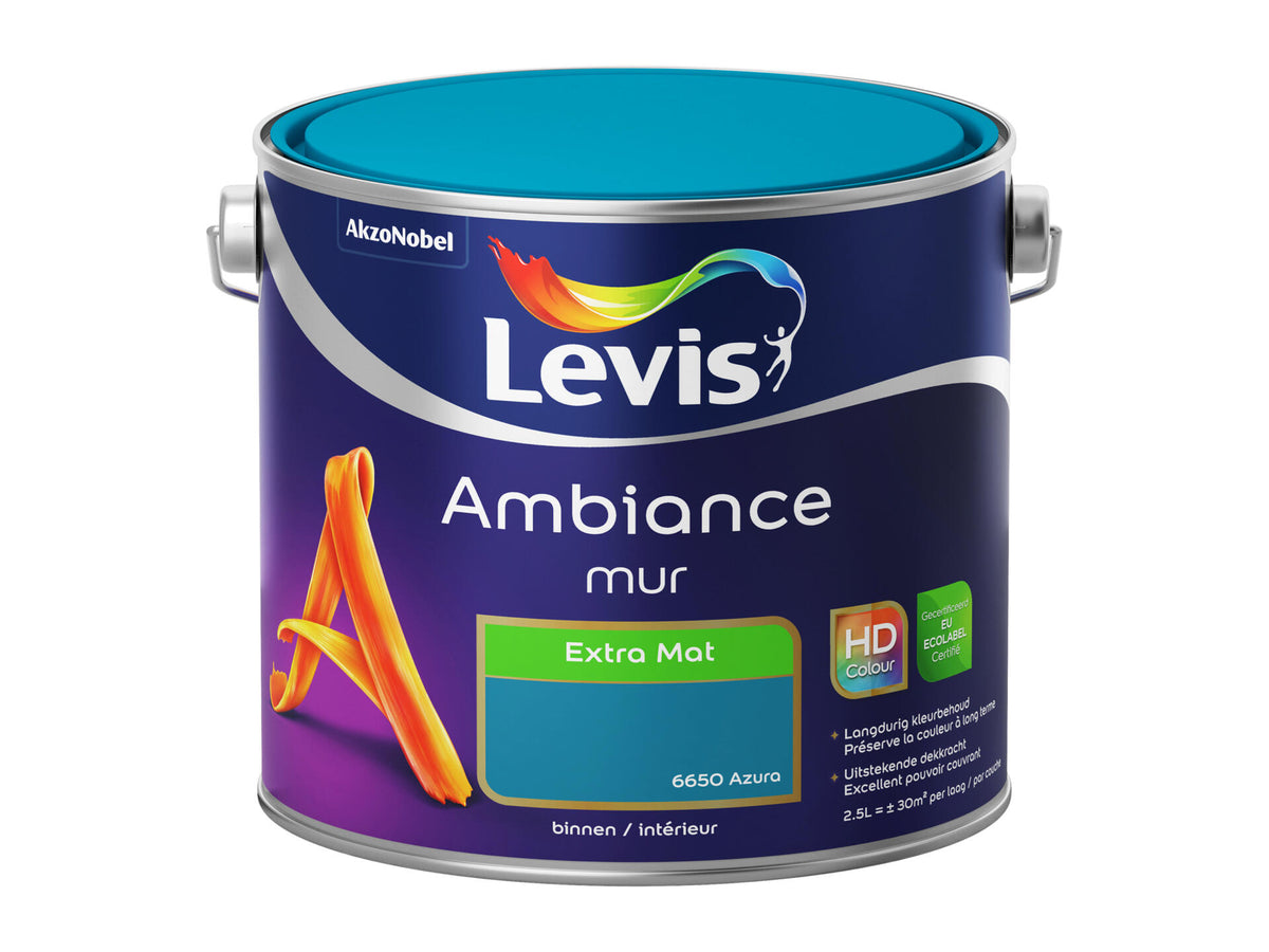 Levis Ambiance muurverf extra mat 2,5l azura