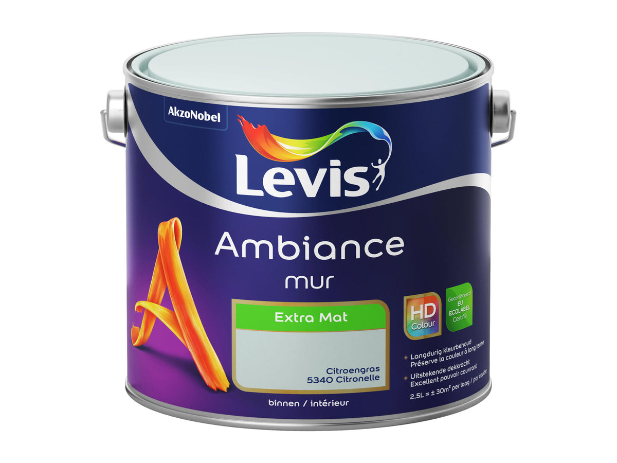 Levis Ambiance muurverf extra mat 2,5l citroengras