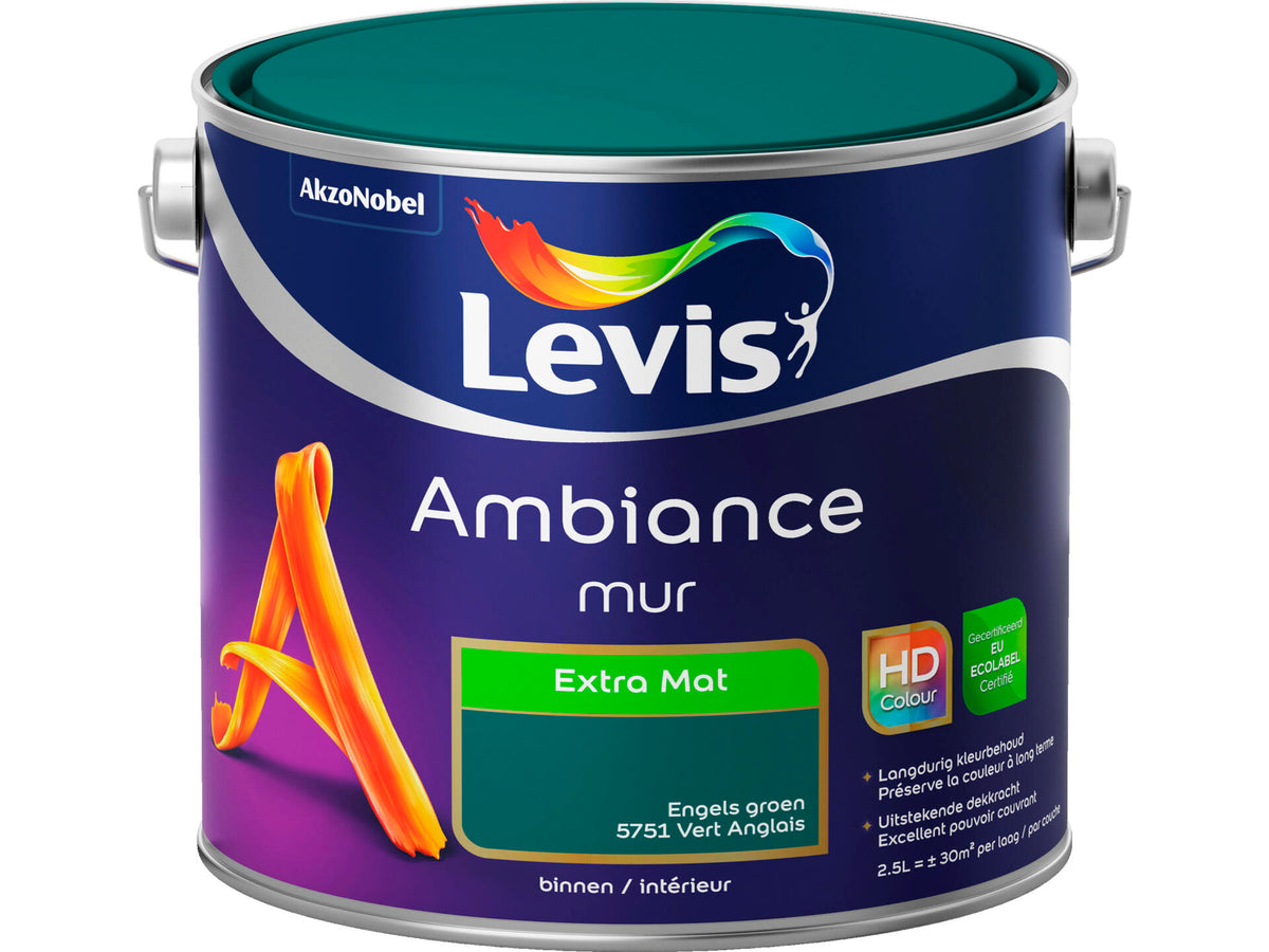 Levis Ambiance muurverf extra mat 2,5l engels groen