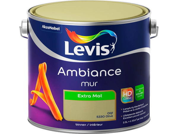 Levis Ambiance peinture murale extra mat 2,5l olive