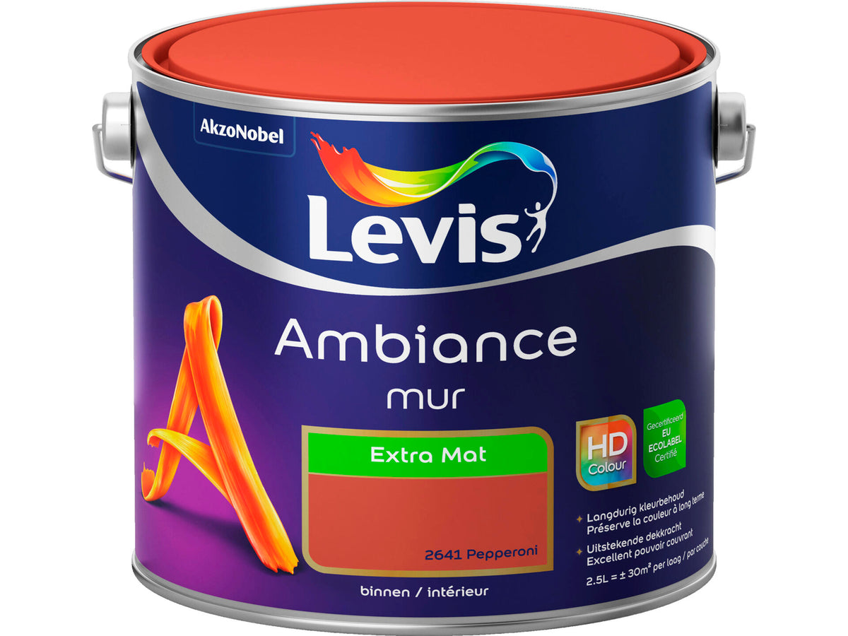 Levis Ambiance muurverf extra mat 2,5l pepperoni