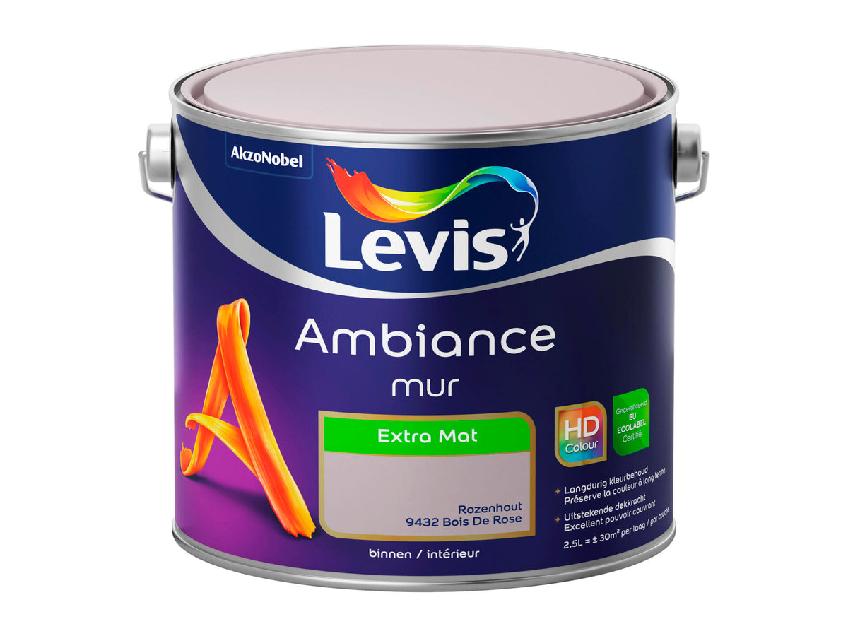 Levis Ambiance muurverf extra mat 2,5l rozenhout