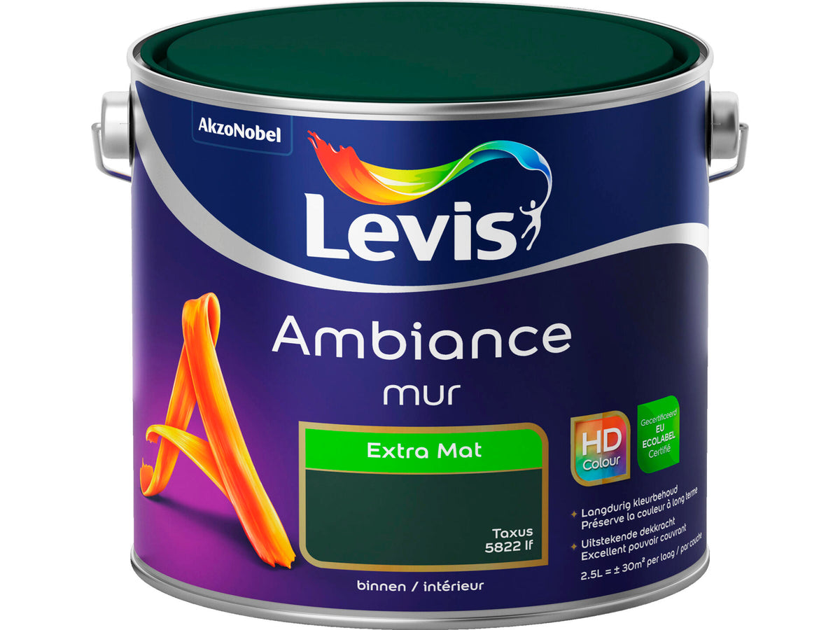 Levis Ambiance muurverf extra mat 2,5l taxus