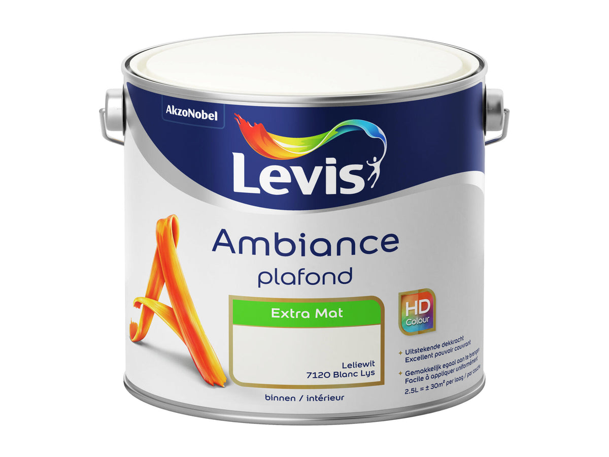 Levis Ambiance plafondverf mat 2,5l leliewit