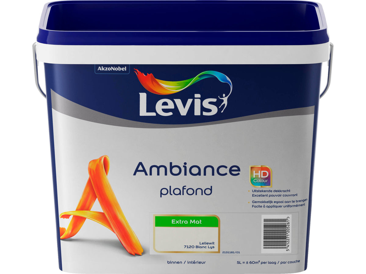 Levis Ambiance plafondverf mat 5l leliewit