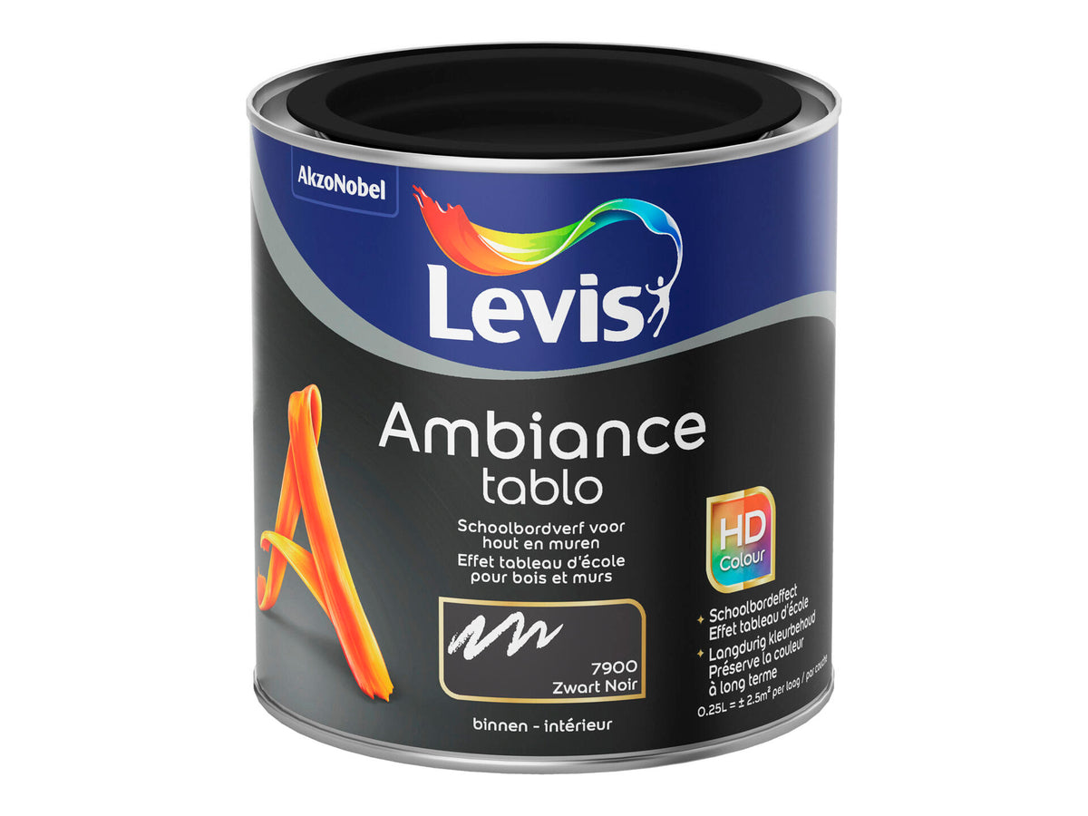 Levis Ambiance schoolbordverf 0,25l blackboard black
