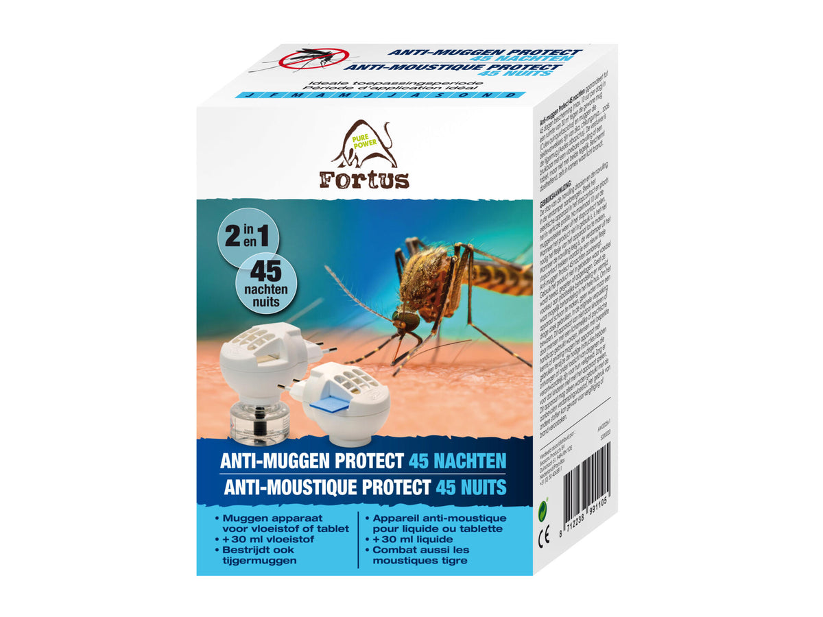 Fortus Anti-Muggen protect apparaat met vloeistof 30ml