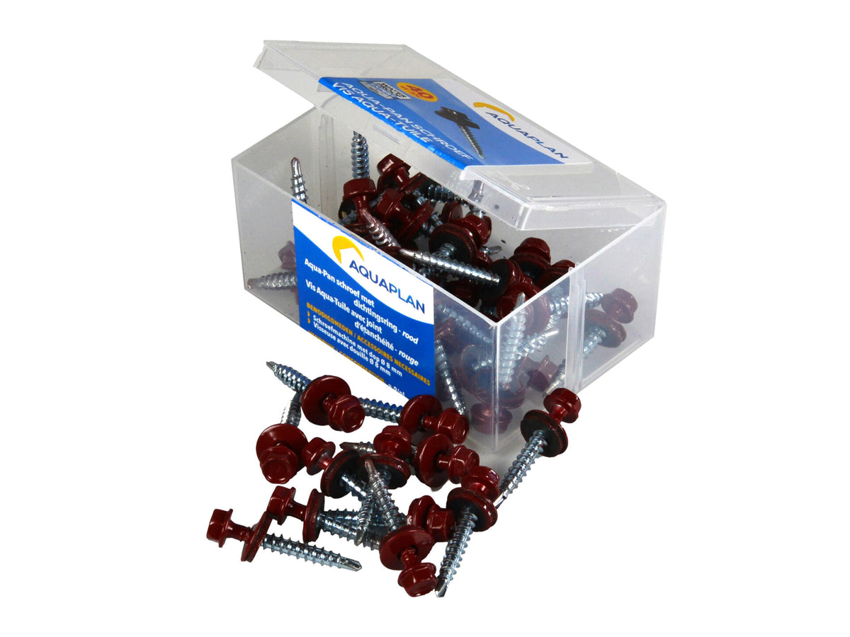 Aquaplan Aqua-Pan schroeven rood 40 stuks
