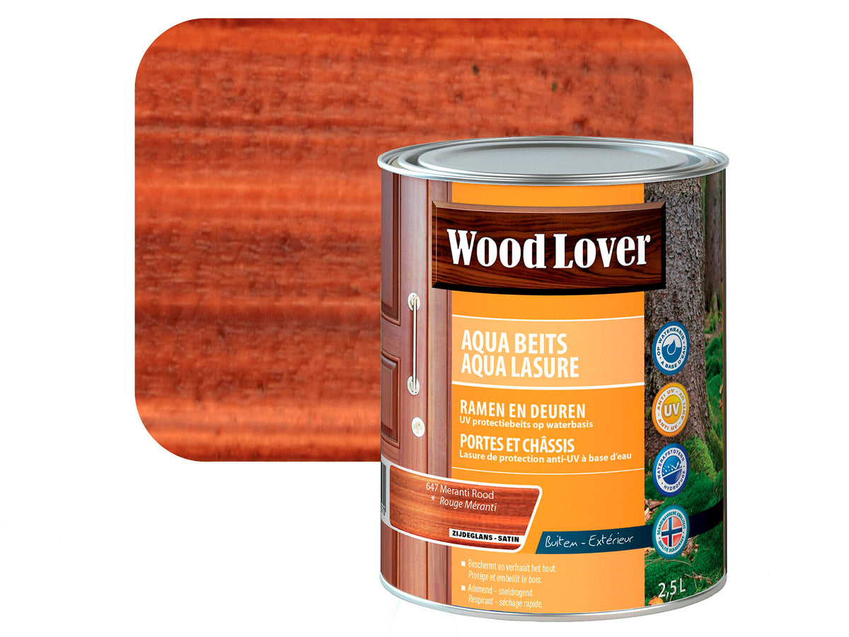 Wood Lover Aquabeits 2,5l meranti rood #647