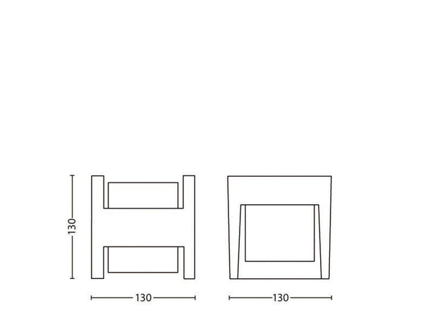 Philips Arbour applique murale extérieure LED carré 3,8W anthracite