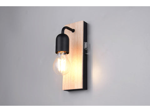 Trio Arturo wandlamp E27 10W hout