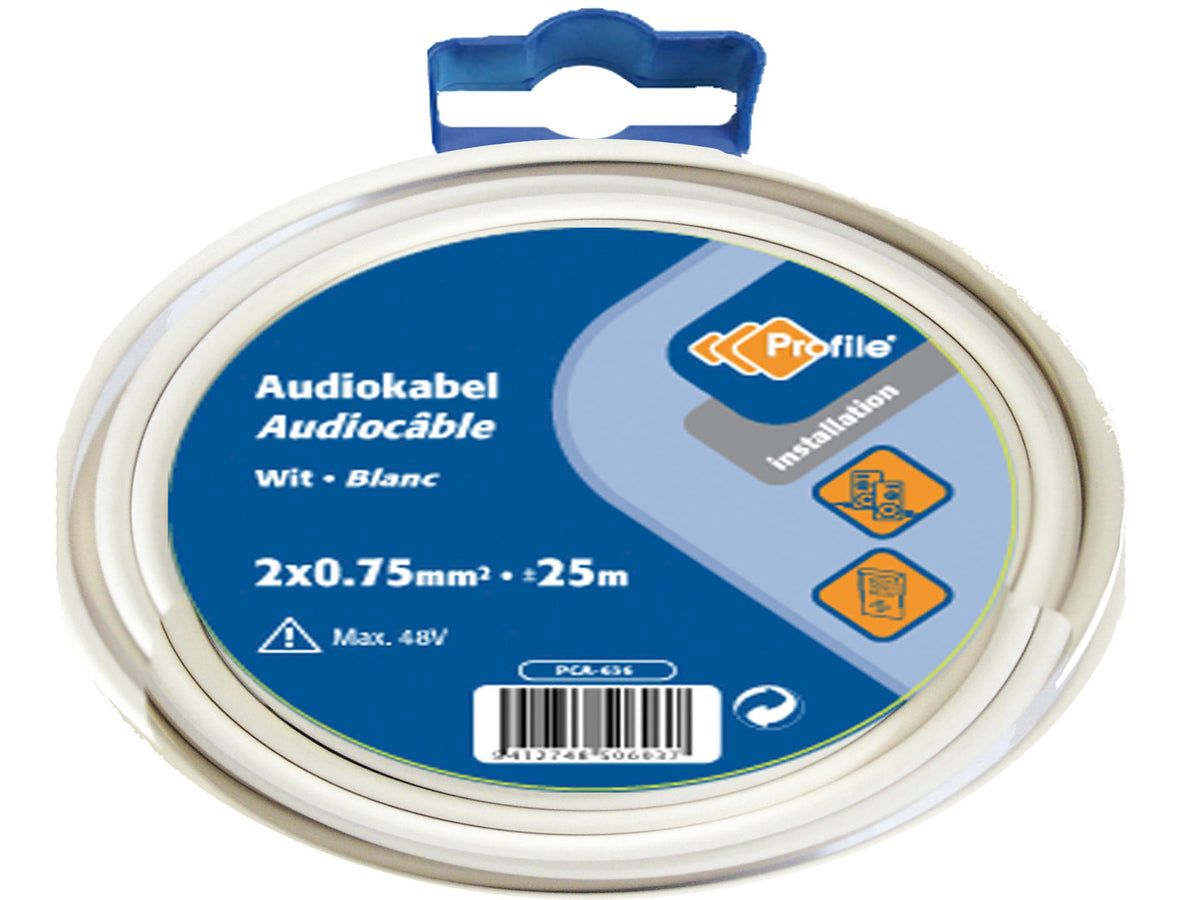 Profile Audiokabel 2G 0,75mm² 25m wit