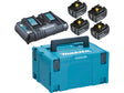 Makita BL1850B Powerpack LXT chargeur de batterie 2x18 V + 4 batteries 18V Li-Ion 5Ah