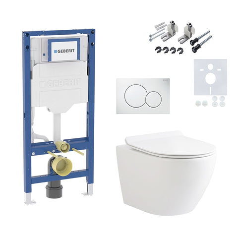 Belvit wand-wc D-vorm 49cm randloos complete set met Geberit Duofix UP320 inbouwelement en Sigma bedieningsplaat, wc-packs — SKU MB-40012-44719, EAN 5404029138082