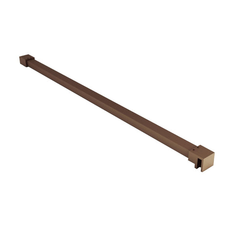 BELVIT stabilisatiestang voor douchewand - individueel in te korten - 120 cm - voor 8/10 mm glas - oppervlak koper geborsteld, badkameraccessoires — SKU MB-40018-44725, EAN 5404024126084