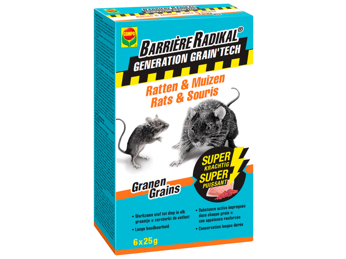 Compo Barrière Radikal Generation Grain'Tech ratten & muizen 6x25 g