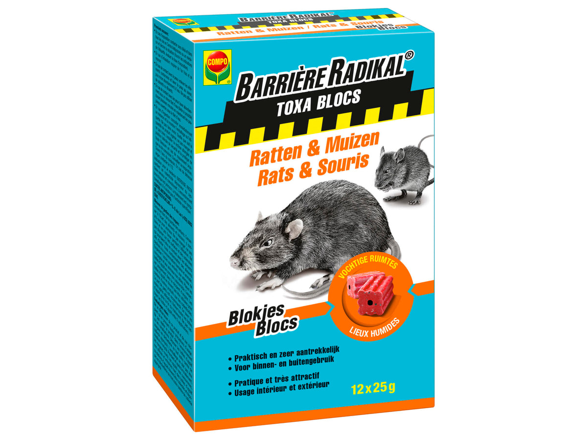Compo Barrière Radikal Toxa Blocs ratten & muizen