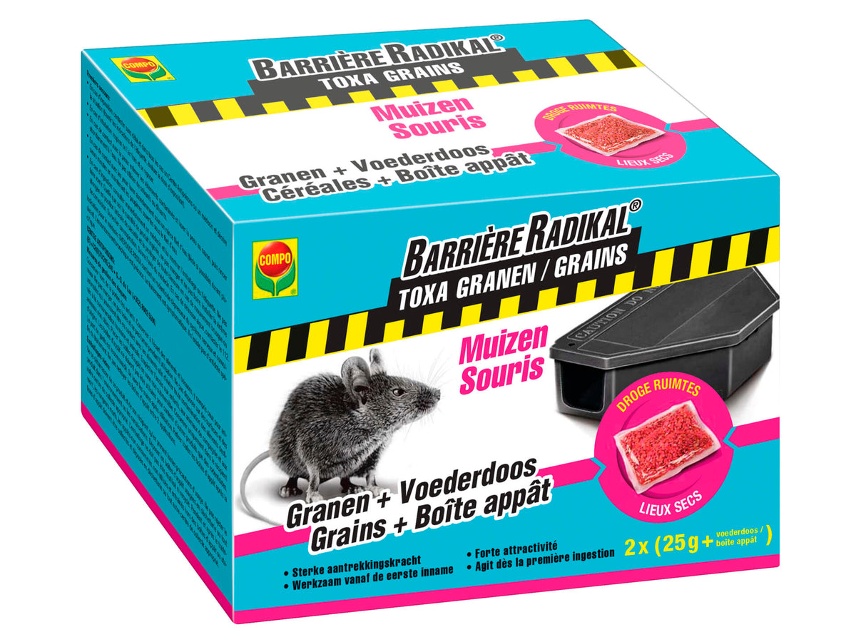 Compo Barrière Radikal Toxa granen + muizenlokdoos 2x25 g