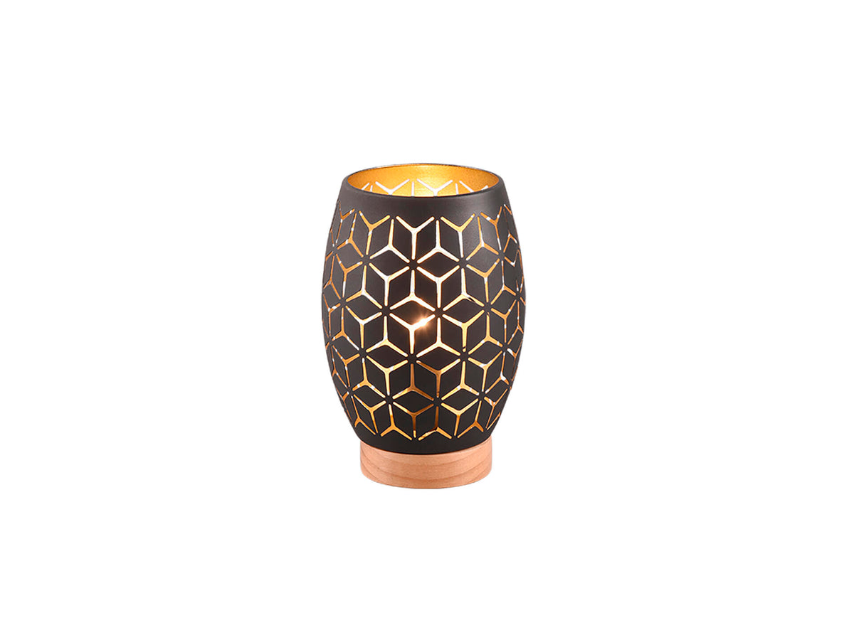 Reality Bidar tafellamp E27 max. 28W zwart-goud