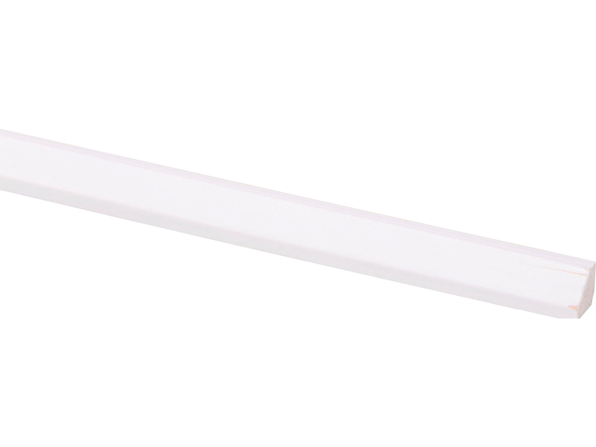 Binnenhoek lat 11x11 mm 270cm grenen gegrond wit