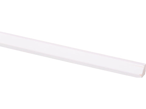 Binnenhoek lat 11x11 mm 270cm grenen gegrond wit