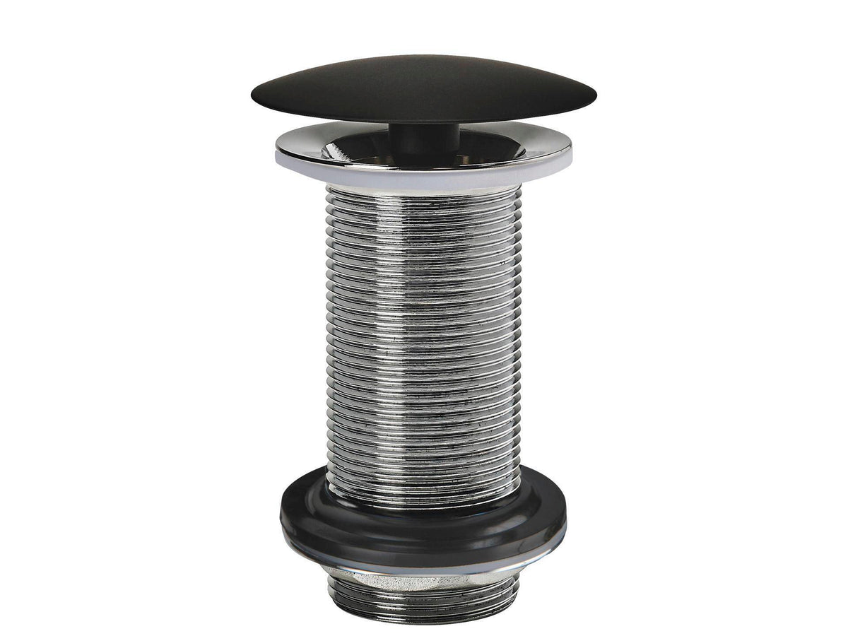 Wirquin Black Touch wastafelplug 100mm vrije afvoer messing zwart