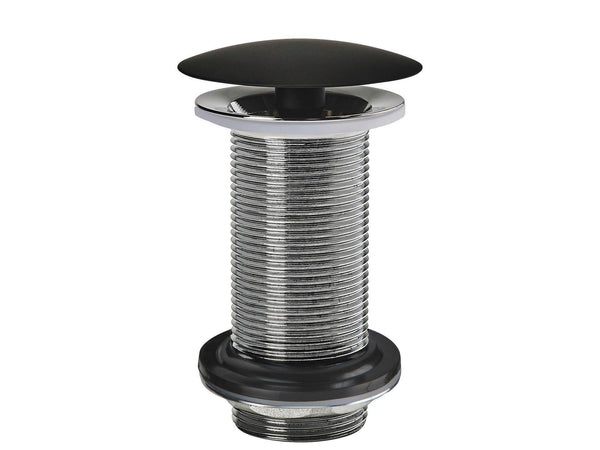 Wirquin Black Touch wastafelplug 100mm vrije afvoer messing zwart