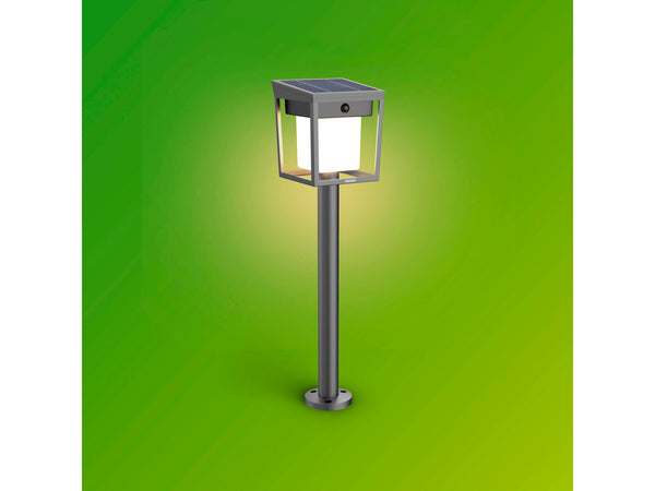 Philips Blaise solar tuinpaal op spies 1,5W antraciet