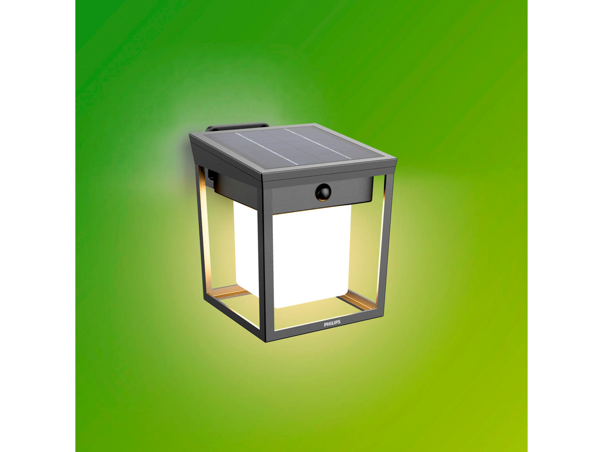 Philips Blaise solar wandlamp 1,5W antraciet