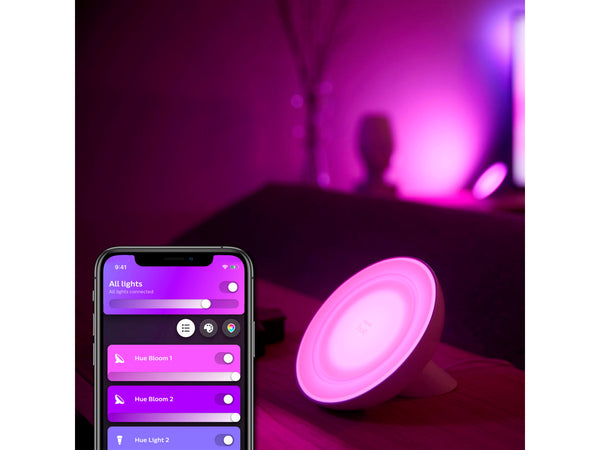 Philips Hue Bloom lampe de table LED 7,1W dimmable RGB noir