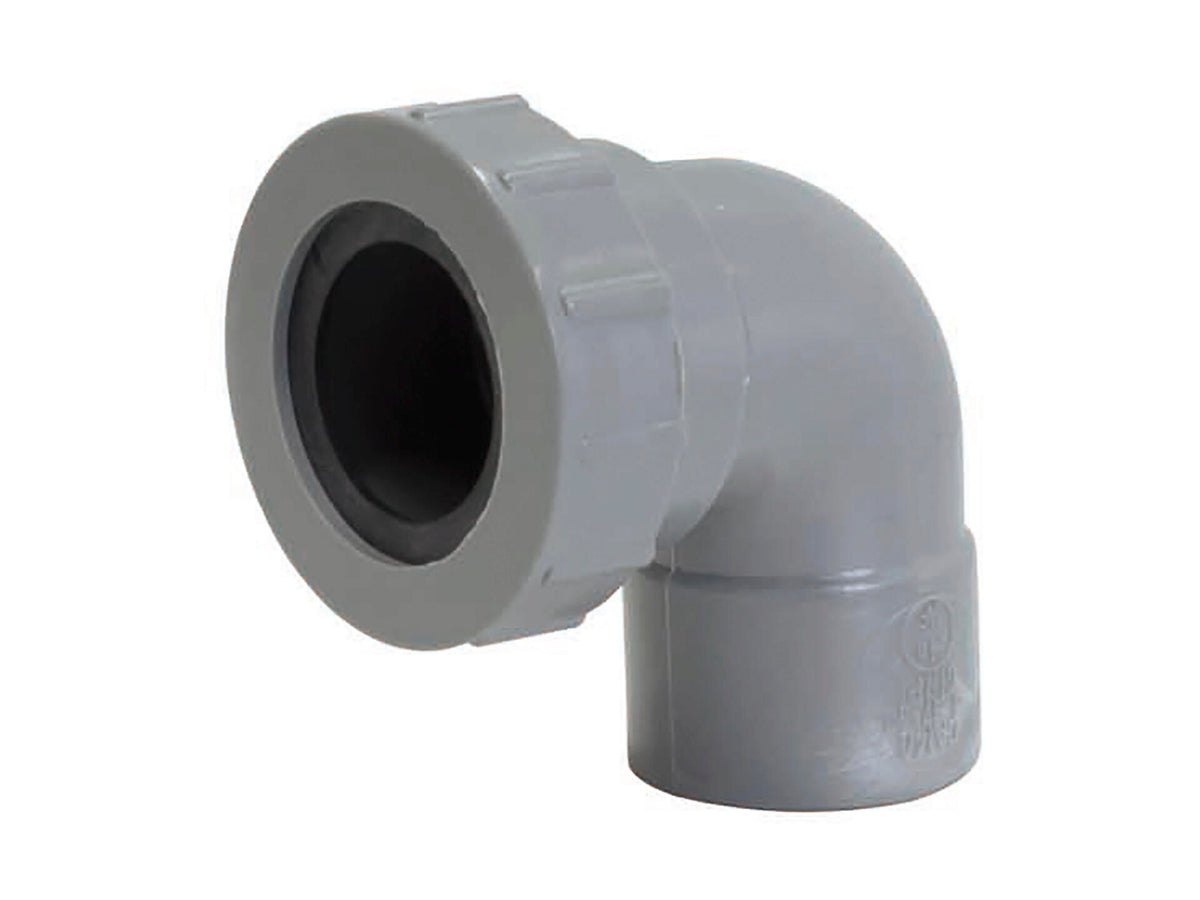 Scala Bocht 40mm 87° 1 x lip rubber grijs